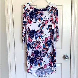 Halogen 3/4 Sleeve Floral Dress